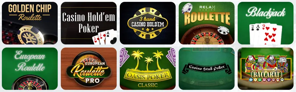 Giochi da tavolo su PLACEBETS CASINO